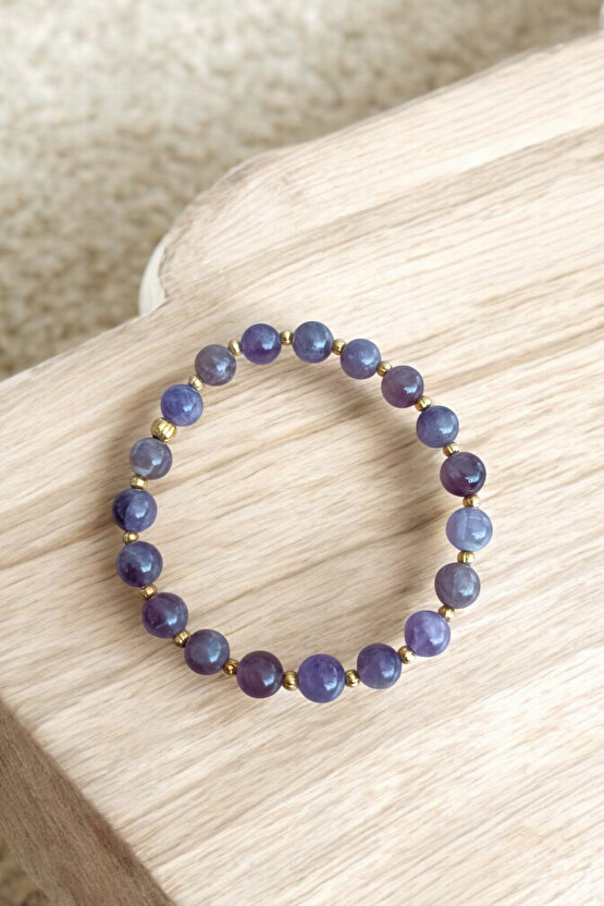 Ametist Bileklik Ametist taşı Dorika Taşı Bileklik Doğal Taş Erkek Kadın Bileklik