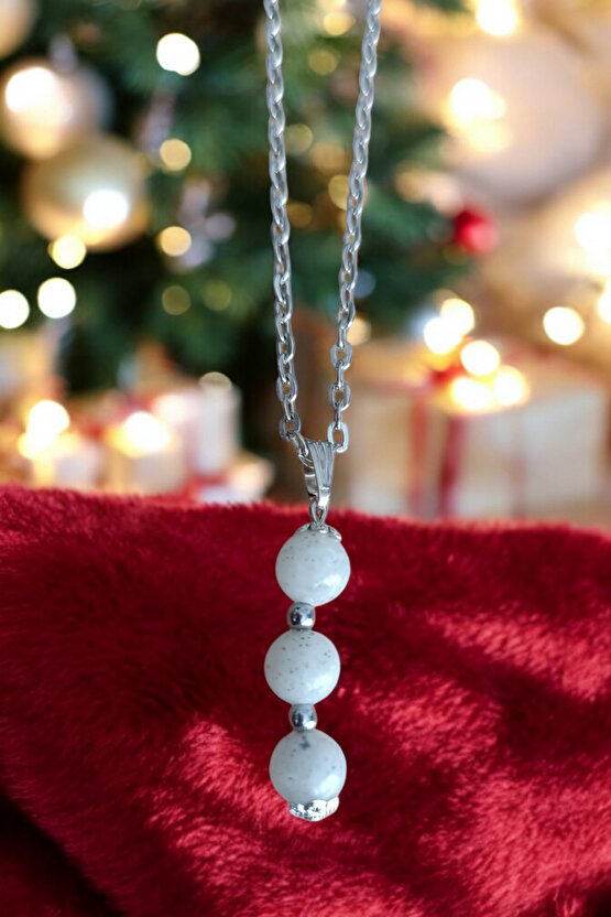 Ay Taşı kolye Gerçek Ay Taşı kolye  doğal taş kolye zincirli kadın kolye hediyelik kolye