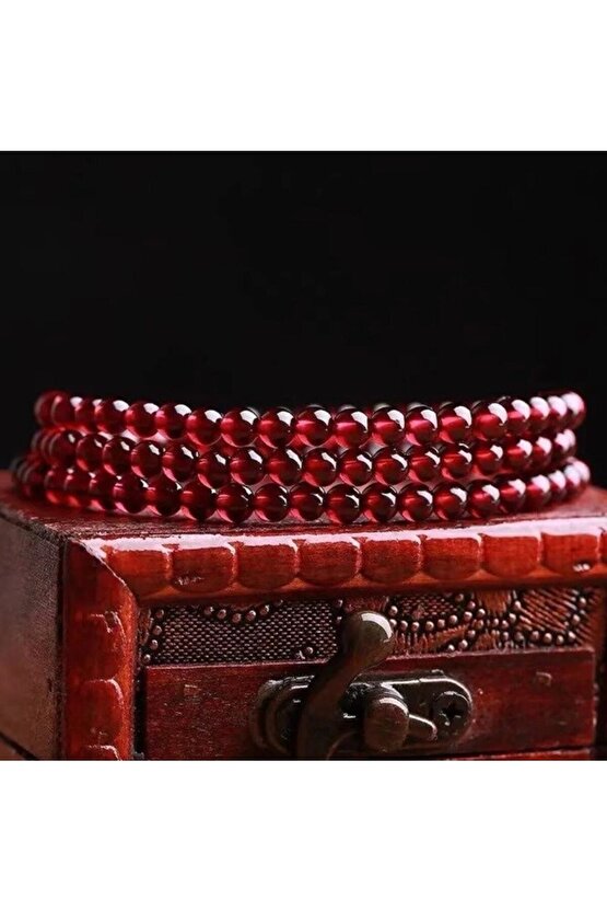 Doğal Lal Granat 8mm Bileklik Aaa+ Kalite