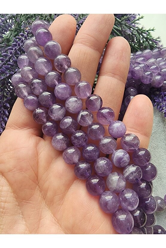 Doğaltaş Ametist 8mm Dizitaş 1 Adet