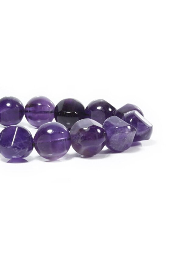 Ametist Doğal Taş Bileklik - Özel Kesimli