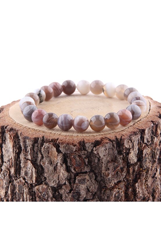 Bostwana Akik Doğal Taş Bileklik - 8 mm