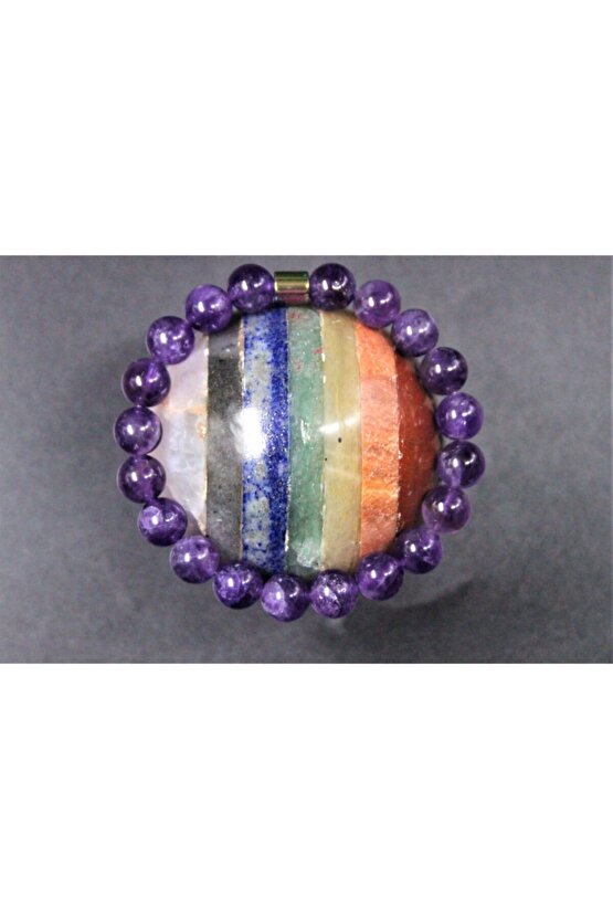 8 Mm Doğaltaş Ametist Bileklik