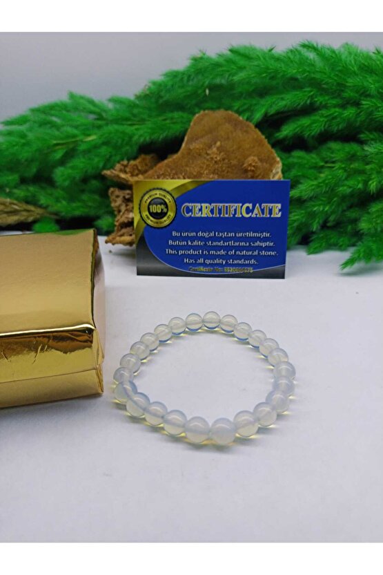 opalit taşı bileklik (zayıflama taşı sertifikalı)