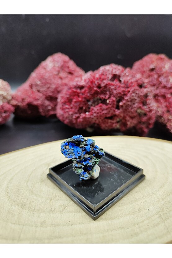 Azurit Özel Kutusunda Dekoratif Ham Doğal Taş (sertifikalı)