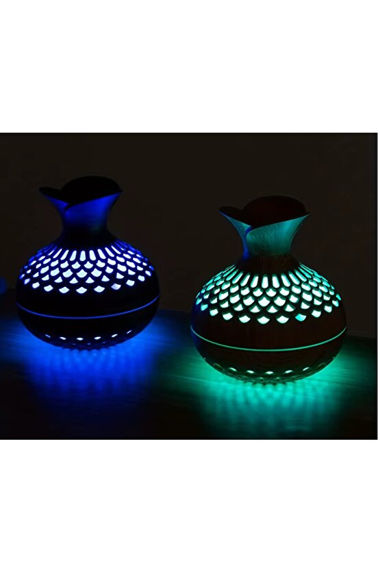 ODA HAVA NEMLENDİRİCİ 300ML RGB LED IŞIKLI HUMUDİFİER AROMA DİFİZÖR BUHAR MAKİNESİ