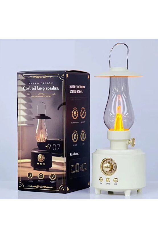 C210 BLUETOOTH HOPARLÖR NOSTALJİK GAZ LAMBASI GÖRÜNÜMLÜ AMBİANS RETRO ŞARJLI HOPARLÖR FM RADYO