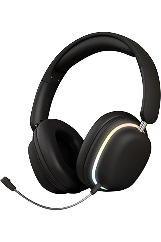 BLUETOOTH 5.3 KULAKLIK RGB LED IŞIKLI ÇIKARILABİLİR MİKROFONLU OYUN MÜZİK FİLM İÇİN ŞARJLI KULAKLIK