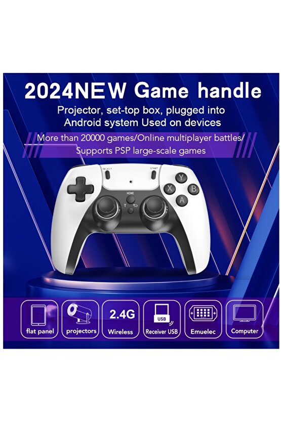 HY01 2.4G WİRELESS DUAL CONTROLLER KABLOSUZ USB OYUN KOLU 2 ADET 64GB HAFIZA KARTI OYUN YÜKLÜ