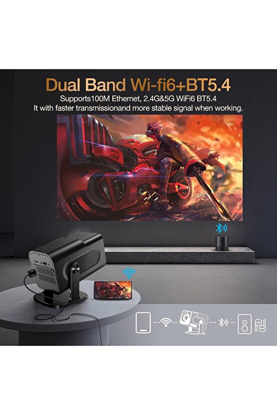 HY320MAX ANDROİD PROJEKTÖR + GAME PROJECTOR ULTRA HD 4K EV SİNEMA YANSITMA OYUN PROJEKSİYON CİHAZI