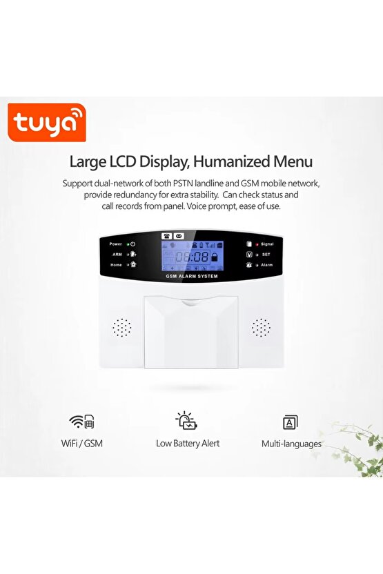 EV VE İŞYERİ İÇİN UZAKTAN KUMANDALI ALARM SİSTEMİ WİFİ-GSM HATLI HAREKET SENSÖRLÜ ŞARJLI ALARM SETİ