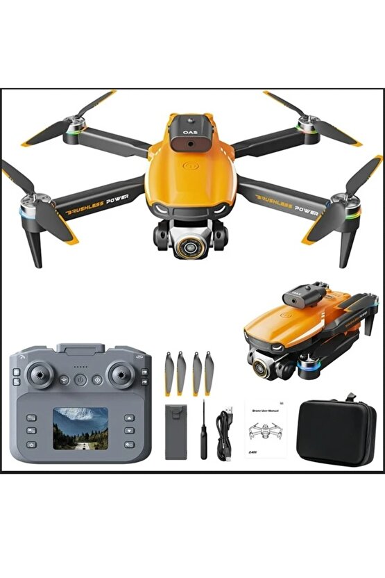 ÇİFT KAMERA VE BATARYALI DRONE EKRANLI UZAKTAN KUMANDA APP DESTEKLİ QUADCOPTER TEK TUŞ İNİŞ KALKIŞ