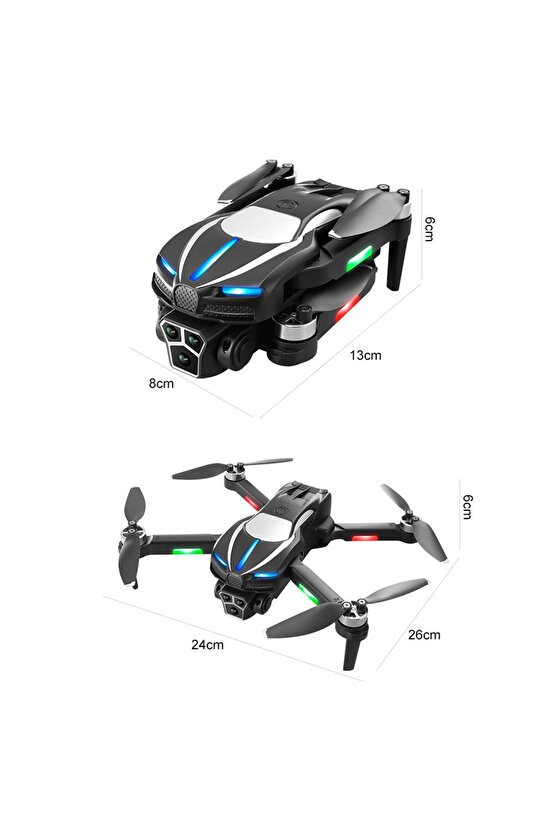 ÇİFT KAMERA VE BATARYALI DRONE UZAKTAN KUMANDALI APP DESTEKLİ QUADCOPTER TEK TUŞ İLE İNİŞ KALKIŞ