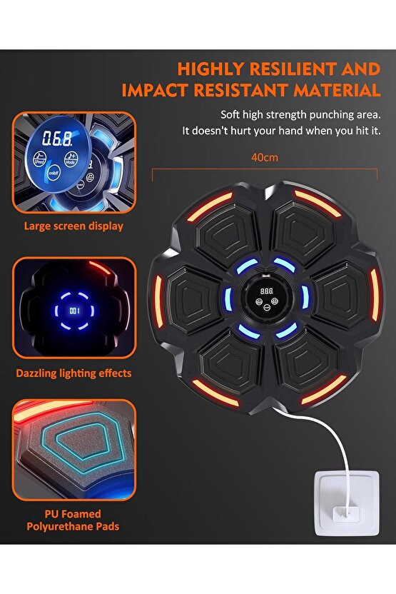 BLUETOOTH HOPARLÖR ÖZELLİKLİ DUVAR BOX MAKİNESİ 9 MOD SEVİYE AYARLI MÜZİKLİ BOKS MAKİNASI