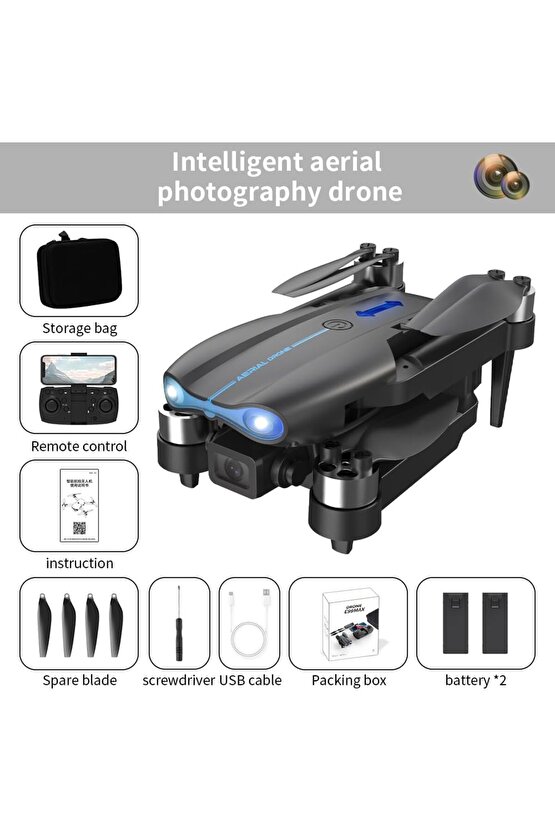 ÇİFT KAMERA VE BATARYALI DRONE UZAKTAN KUMANDALI APP DESTEKLİ QUADCOPTER TEK TUŞ İLE İNİŞ KALKIŞ