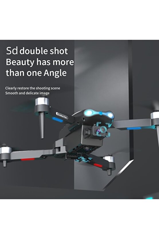 ÇİFT KAMERA VE BATARYALI DRONE UZAKTAN KUMANDALI APP DESTEKLİ QUADCOPTER TEK TUŞ İLE İNİŞ KALKIŞ