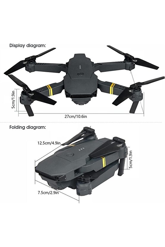 998 PRO DRONE UZAKTAN KUMANDALI KAMERALI QUADCOPTER KATLANABİLİR MİNİ IŞIKLI DRONE