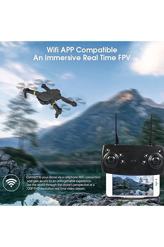 998 PRO DRONE UZAKTAN KUMANDALI KAMERALI QUADCOPTER KATLANABİLİR MİNİ IŞIKLI DRONE