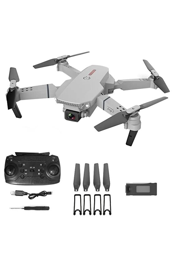 720P KAMERALI DRONE E88 KATLANABİLİR UZAKTAN KUMANDALI APP DESTEKLİ QUADCOPTER