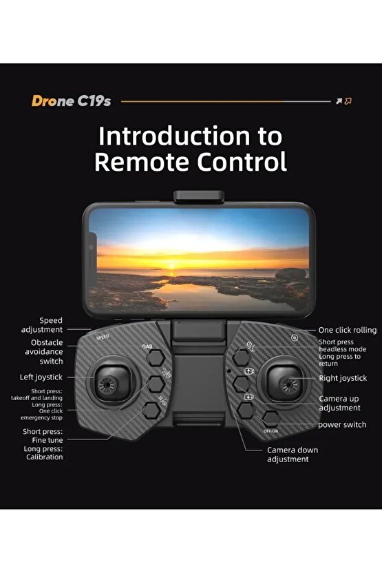 ÇİFT KAMERALI ENGEL KAÇINMA SENSÖRLÜ DRONE UZAKTAN KUMANDALI APP DESTEKLİ LED IŞIKLI QUADCOPTER