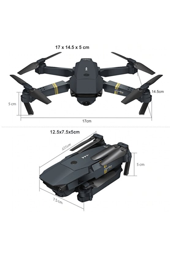ÇİFT BATARYALI ÇİFT KAMERALI DRONE UZAKTAN KUMANDALI APP DESTEKLİ PERVANE KORUMALIKLI QUADCOPTER