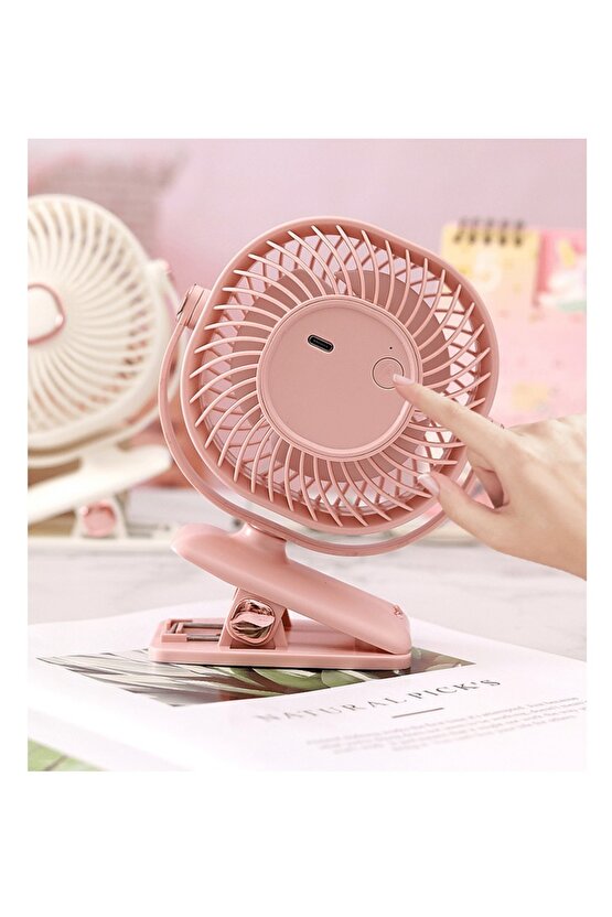 ŞARJLI FAN MANDALLI 360 DERECE AYARLANABİLİR VANTİLATÖR TAŞINABİLİR KLİPSLİ SERİNLETİCİ FAN