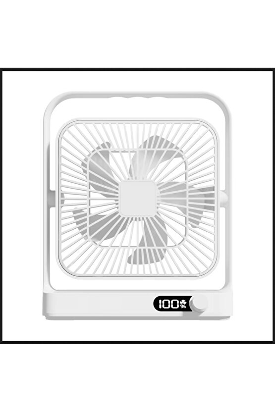 MASAÜSTÜ ŞARJLI FAN 120 HIZ KADEMELİ ULTRA İNCE LED GÖSTERGELİ VANTİLATÖR SERİNLETİCİ MİNİ KLİMA
