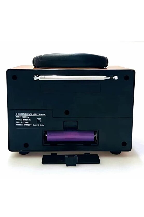 MİNİ NOSTALJİK RADYO BLUETOOTH SPEAKER ŞARJLI SD KART USB GİRİŞLİ MP3 ÇALAR KABLOSUZ HOPARLÖR