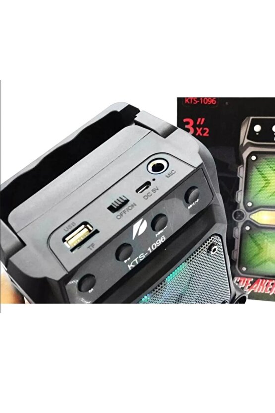 BLUETOOTH SPEAKER KABLOSUZ ŞARJLI HOPARLÖR LED IŞIKLI PARTY BOX SES BOMBASI