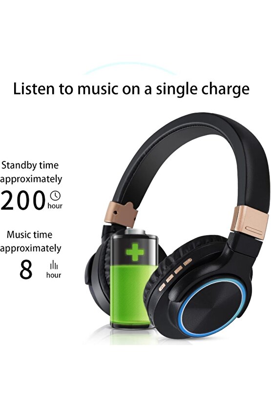 BLUETOOTH KULAKLIK SD KART VE AUX GİRİŞLİ ŞARJLI KABLOSUZ KULAKLIK MİKROFONLU FM RADYOLU SUPER BASS