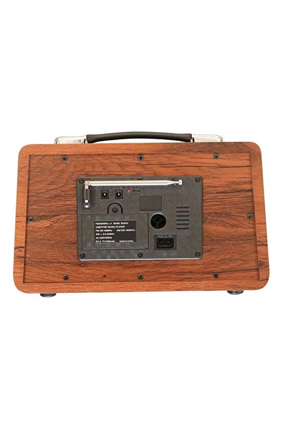 NOSTALJİK RADYO BLUETOOTH SPEAKER ŞARJLI SD KART USB GİRİŞLİ MP3 ÇALAR KABLOSUZ HOPARLÖR