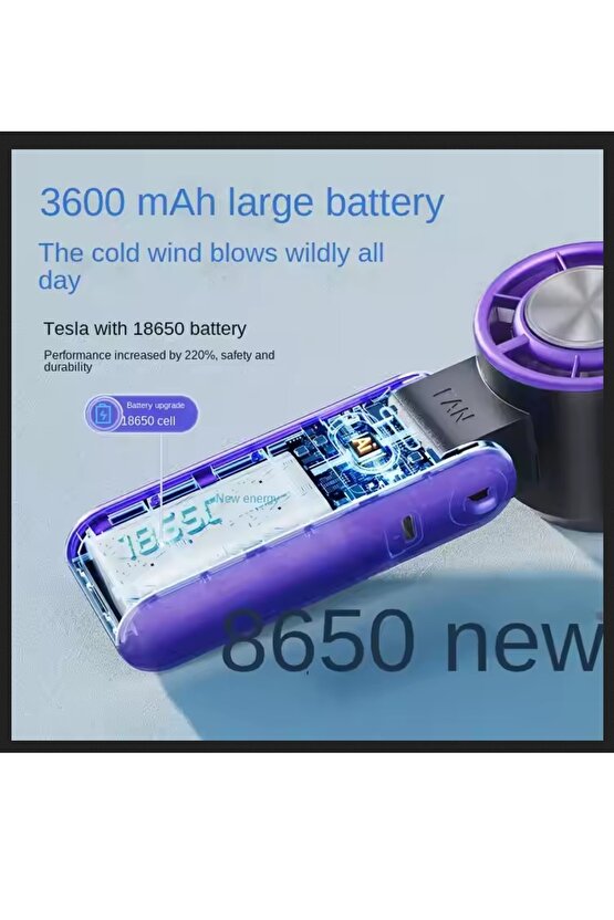 ŞARJLI EL FANI BUZ ÖZELLİKLİ MİNİ KLİMA KATLANABİLİR BOYUNA ASMALI VANTİLATÖR MASAÜSTÜ FAN