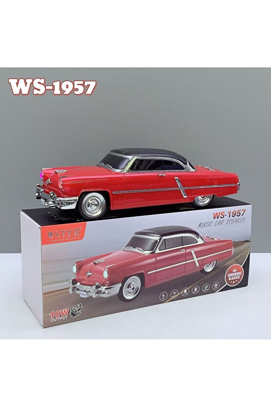 1952 LİNCOLN CAPRİ ŞARJLI BLUETOOTH SPEAKER KABLOSUZ LED IŞIKLI HOPARLÖR FM RADYO SD KART USB