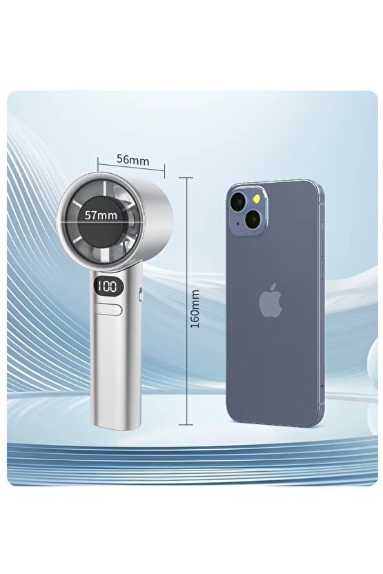 ŞARJLI EL FANI LED GÖSTERGELİ MİNİ KLİMA SERİNLETİCİ VANTİLATÖR