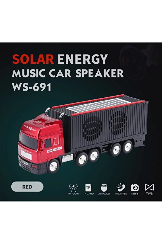 TIR ŞEKLİNDE BLUETOOTH SPEAKER ŞARJLI KABLOSUZ HOPARLÖR FM RADYO SD KART USB