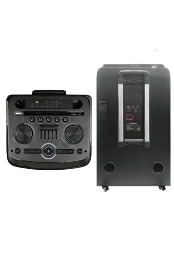 186PRO ÇİFT MİKROFONLU BLUETOOTH SPEAKER KABLOSUZ ŞARJLI KARAOKE HOPARLÖR