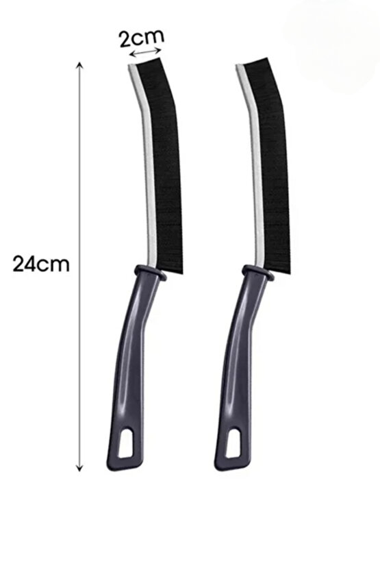 2 li Çok Amaçlı Kıl Temizlik Fırçası | Uzun İnce Uzun Saplı Mutfak Banyo Temizleme Fırçası