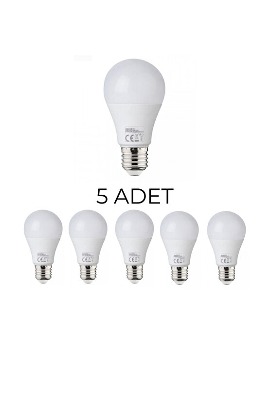 Premier-9 Led Ampul 9W E27 Duy Beyaz Işık (6400K) - 5’li Paket