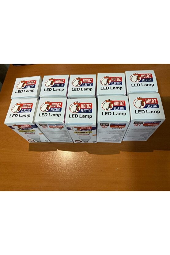 Premıer-9 9watt Led Ampul Beyaz Işık 10 Adet