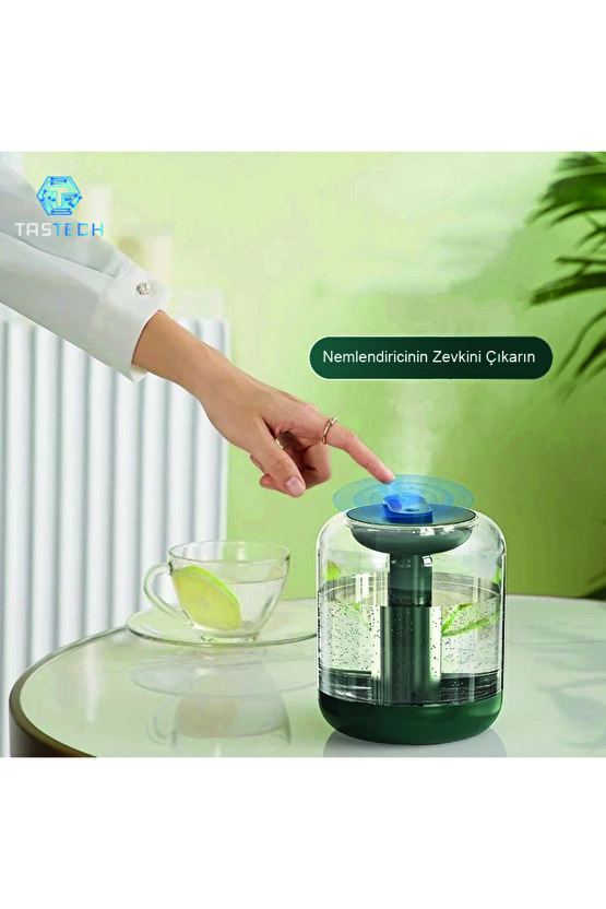 1L Sessiz Oda Hava Nemlendirici Gece Lambası Şarjlı Ev Ofis için Aroma Theraphy Uçucu Yağ Difüzör