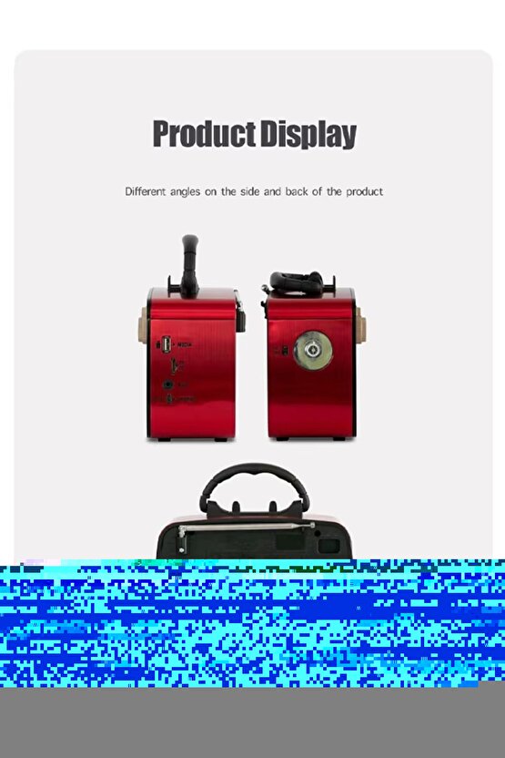 Bluetooth Hoparlör Nostaljik Radyo Fenerli Şarjlı Speaker Sd kart Usb Aux Girişli Fm Radyo