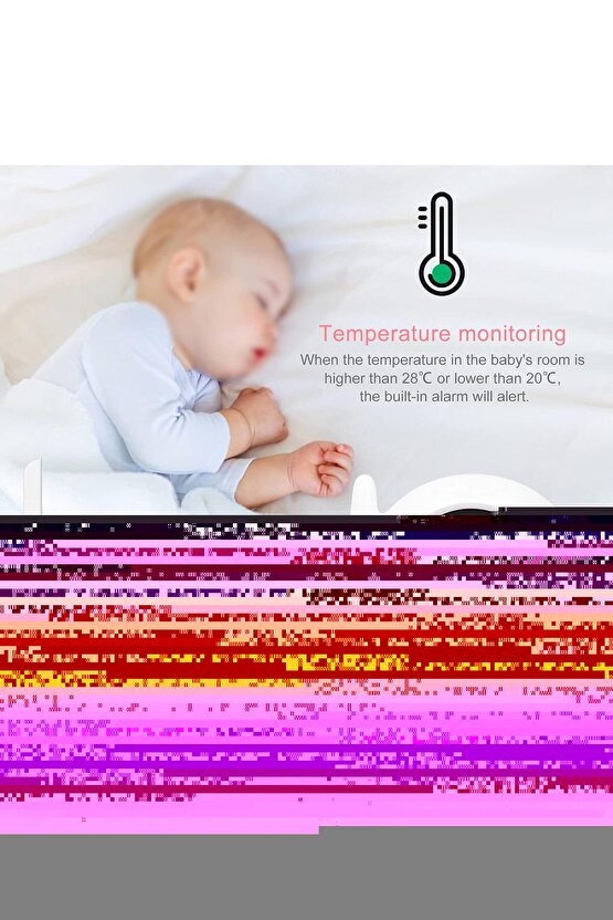 4.3 inç WiFi Bebek Monitörü, 8 IR Gece Görüş Ledli Güvenlik ve Bebek izleme Kamerası 2 Yönlü Ses