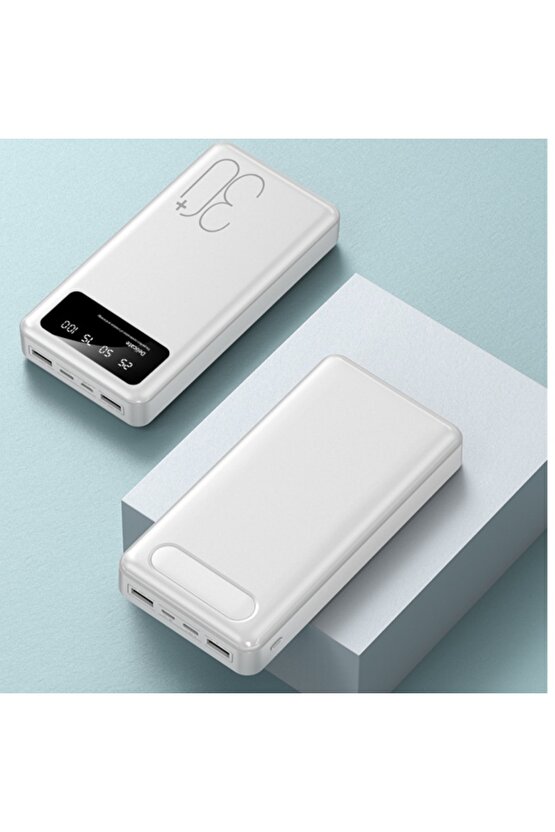 30000 Mah Powerbank Ios Android Uyum Lcd Ekranlı Type C Mikro Usb Çıkışlı