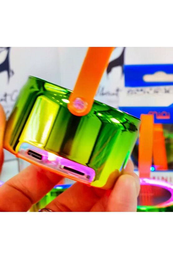 Metal Mini Kablosuz Hoparlör Şarjlı 4w Mini Bluetooth Speaker Tws Özellikli Ses Bombası