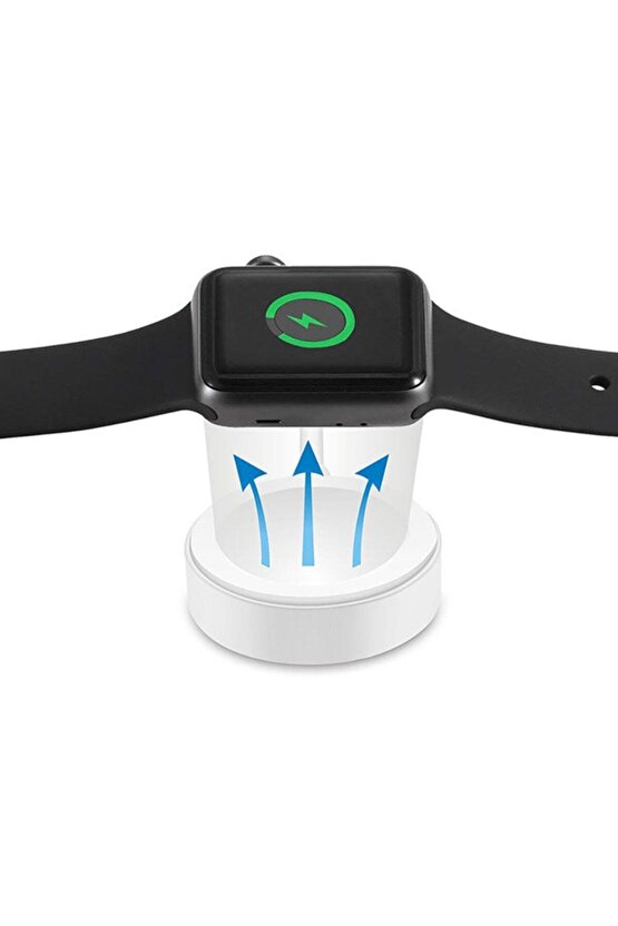 Apple Watch Uyumlu Saat Şarj Kablosu Tüm Serilere Uyumlu Kablosuz Magnetic Şarj Kablosu 1 Metre