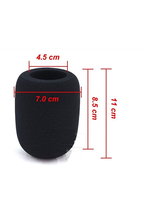 F-02 Siyah Büyük Mikrofon Süngeri