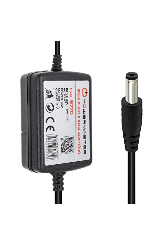 Pm-31770 12 Volt - 1 Amper - 12 Watt 5.5*2.5 Uçlu  İki Ucu Kablolu Masaüstü Adaptör ( Lisinya )