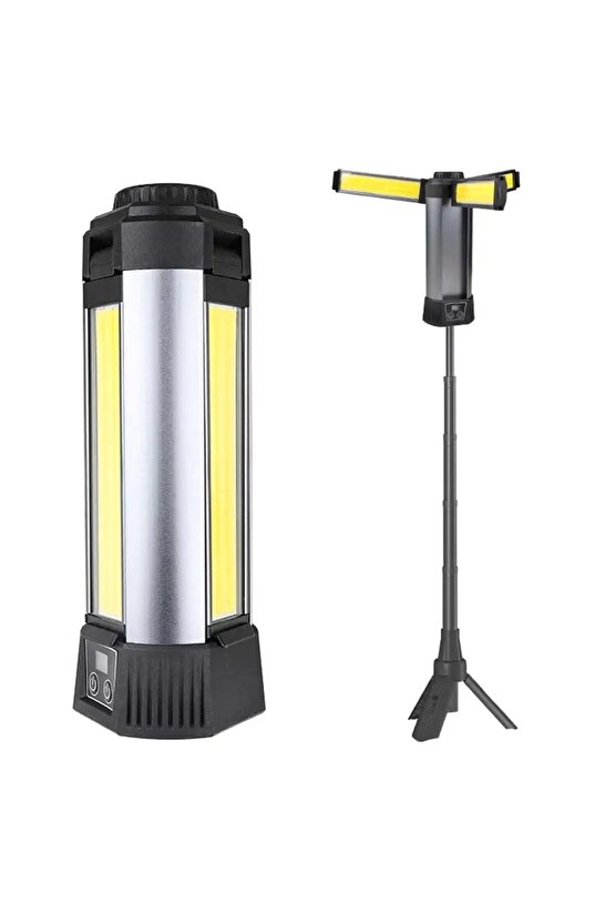 35 WATT USB - TYPE-C GİRİŞLİ P50 VE COB LEDLİ 3 KANATLI KOLLU ÇALIŞMA LAMBASI (4887)