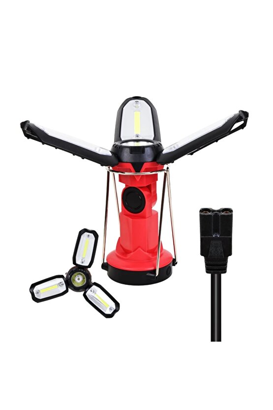 Mx-8801 3xcob Led+ 3w Led Çok Fonksiyonlu Çalışma - Kamp Lambası