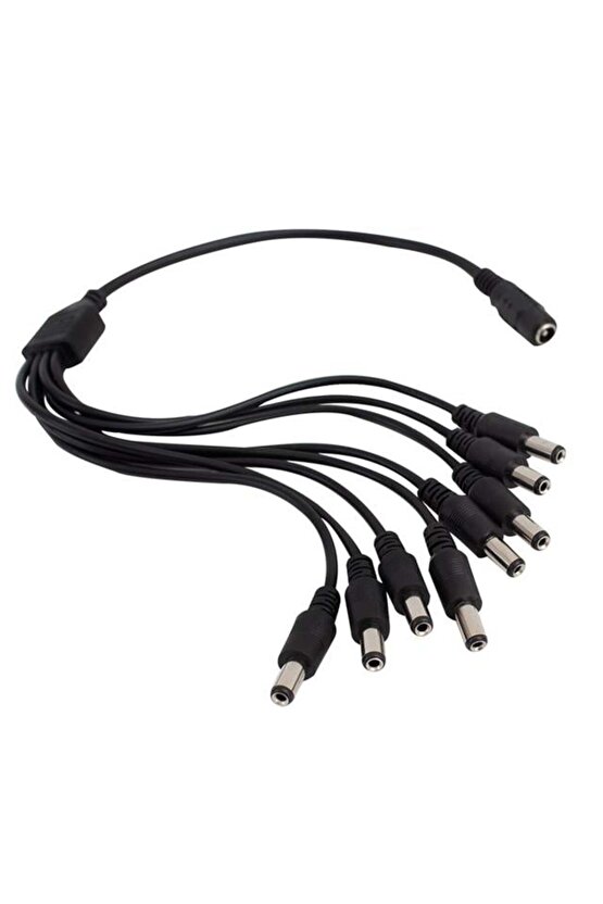 PM-6068 DC Adaptör Kablo Çoklayıcı 8 Erkek Çıkışlı 35Cm 5.5X2.5Mm